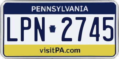 PA license plate LPN2745