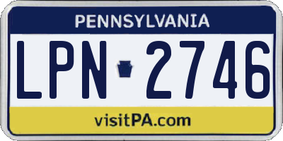 PA license plate LPN2746