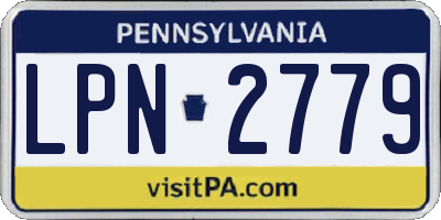 PA license plate LPN2779