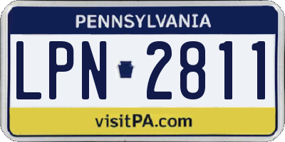 PA license plate LPN2811