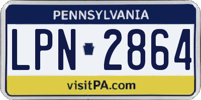 PA license plate LPN2864