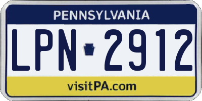 PA license plate LPN2912