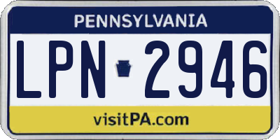 PA license plate LPN2946
