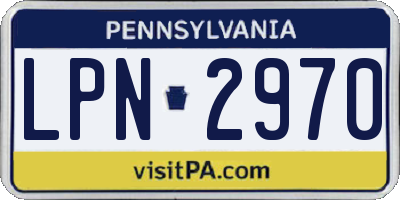 PA license plate LPN2970