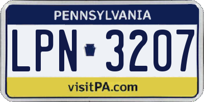 PA license plate LPN3207