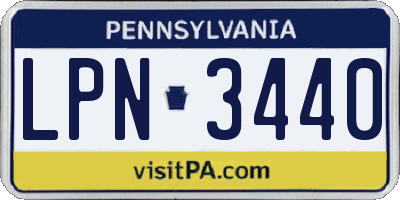 PA license plate LPN3440