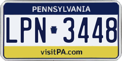 PA license plate LPN3448