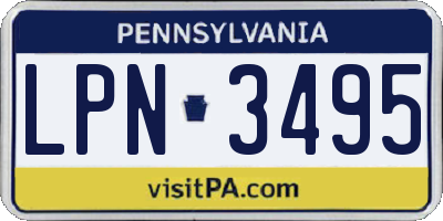 PA license plate LPN3495