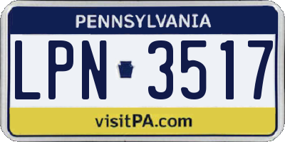 PA license plate LPN3517