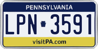 PA license plate LPN3591