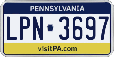 PA license plate LPN3697