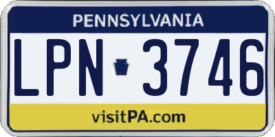 PA license plate LPN3746