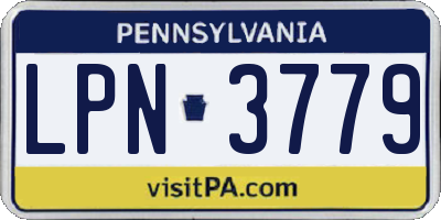 PA license plate LPN3779