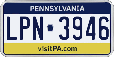 PA license plate LPN3946