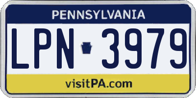 PA license plate LPN3979