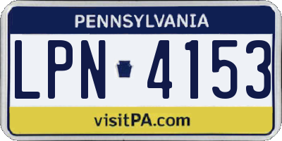 PA license plate LPN4153