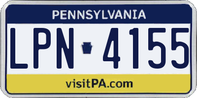 PA license plate LPN4155