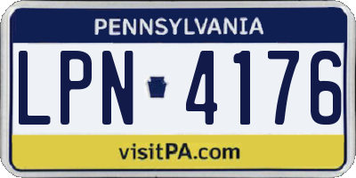 PA license plate LPN4176