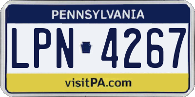 PA license plate LPN4267