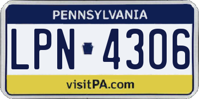 PA license plate LPN4306