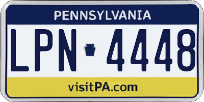 PA license plate LPN4448