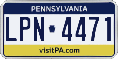 PA license plate LPN4471