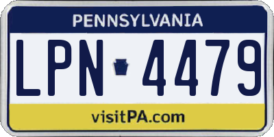 PA license plate LPN4479