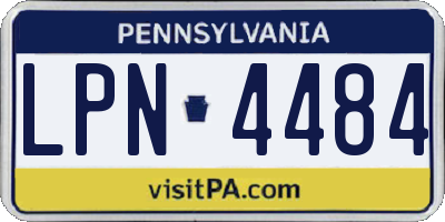 PA license plate LPN4484