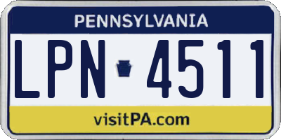 PA license plate LPN4511
