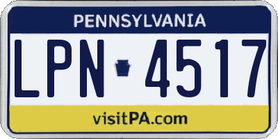 PA license plate LPN4517