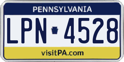 PA license plate LPN4528