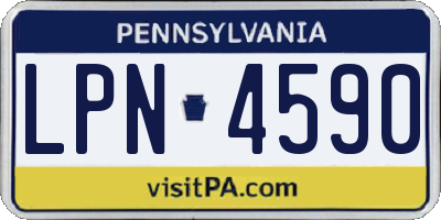 PA license plate LPN4590