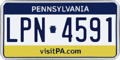 PA license plate LPN4591
