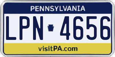 PA license plate LPN4656
