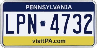 PA license plate LPN4732