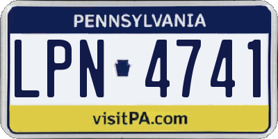 PA license plate LPN4741
