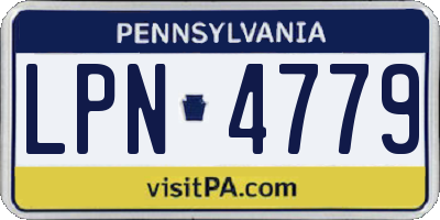 PA license plate LPN4779