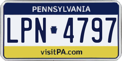 PA license plate LPN4797