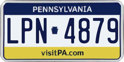 PA license plate LPN4879