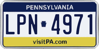 PA license plate LPN4971