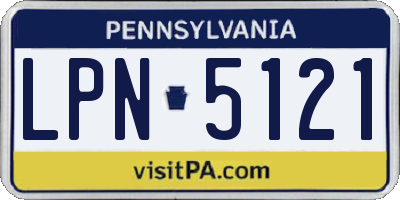 PA license plate LPN5121