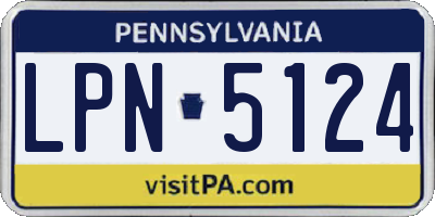 PA license plate LPN5124