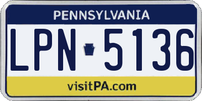 PA license plate LPN5136