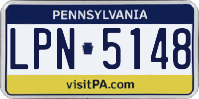 PA license plate LPN5148