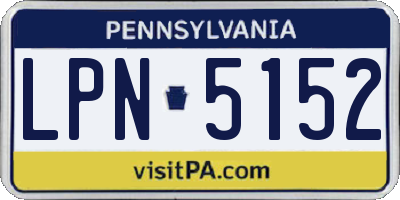 PA license plate LPN5152