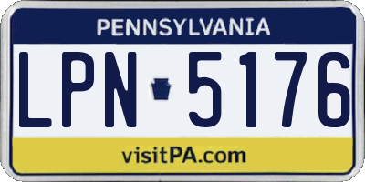 PA license plate LPN5176