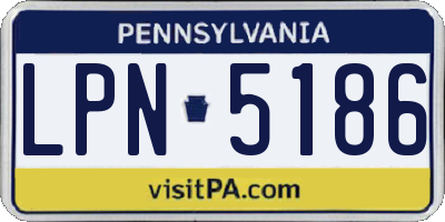 PA license plate LPN5186
