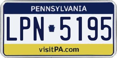 PA license plate LPN5195