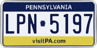 PA license plate LPN5197