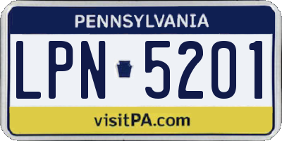 PA license plate LPN5201
